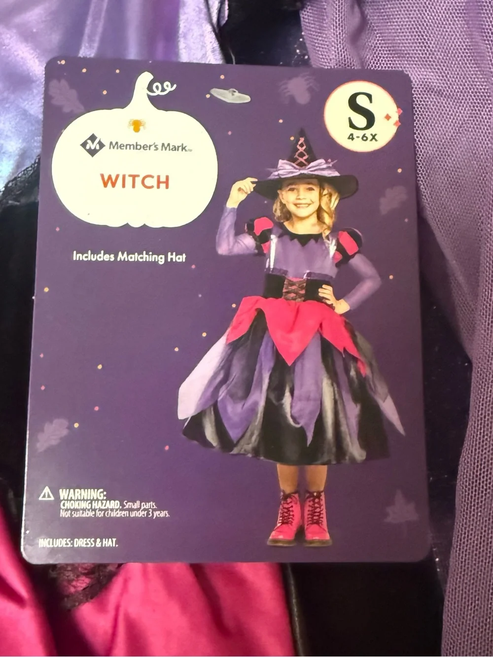 MEMBER’s MARK WITCH 🧙 DELUXE GIRL COSTUME SIZE SMALL (4-6X) 🌟NWT🌟